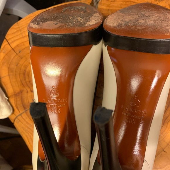 Lanvin 2013 ete platform pumps with removable ankle straps and 5” heels 40.5 10 - Picture 14 of 15